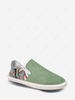 Corduroy Geometric Slip On Flat Shoes