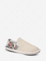 Corduroy Geometric Slip On Flat Shoes