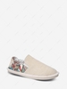 Corduroy Geometric Slip On Flat Shoes