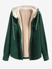 Corduroy Hooded Fleece Lining Jacket Xl Deep green