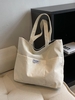 Corduroy Letter Open Tote Bag