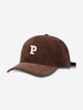 Corduroy Letter Patched Baseball Cap