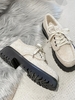 Corduroy Lug Sole Thick Bottom Frayed Loafers