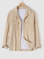 Corduroy Pocket Shirt S Blanched almond