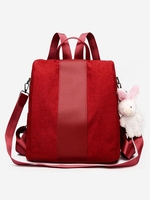 Corduroy Rabbit Pendant Backpack
