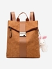 Corduroy Rabbit Pendant Backpack