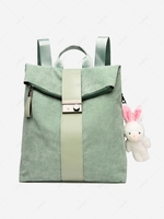 Corduroy Rabbit Pendant Backpack