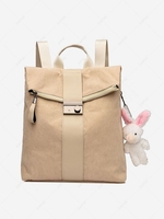 Corduroy Rabbit Pendant Backpack