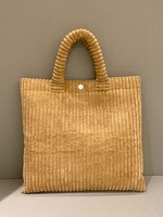 Corduroy Solid Large-capacity Tote Bag