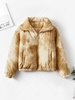 Corduroy Tie Dye Quilted Puffer Coat M Coffee