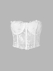 Corset-style Lace Bustier Tube Top M White