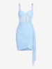 Corset-style Tulip Ruched Wedding Guest Dress L Light blue