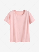 Cotton Basic T Shirt 2xl Light pink