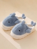 Couple Cartoon Whale Shaped Bedroom Warm Slippers