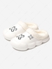 Couple Cross Pattern Fleece Lined Soft Slippers