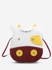 Cow Pattern Colorblock Crossbody Bag