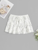 Crochet Ethnic Style Cover Up Skirt White