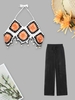 Crochet Mesh Panel Shells Cover Up Top and Drawstring Beach Pants Black