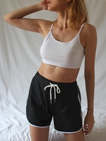 Crop Cami Top and Piping Shorts Set M