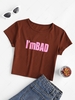 Cropped BAD Graphic Basic Tee L Coffee
