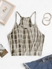 Cropped Tie Dye Cami Top L Coffee