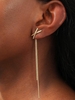 Cross Decor Tassel Drop Earrings