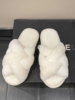 Cross Design Fluffy Slippers