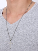 Cross Pendant Stainless Steel Necklace