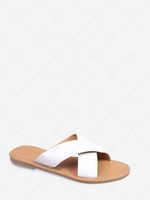 Cross Strap Solid Color Sandals