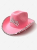 Crown Decor Sequins Edge Fedora Cowgirl Hat