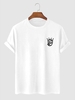 Crown Letter Graphic Casual T-shirt Xl White