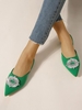 Crystal Embellished Slingback Flats