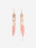 Crystal Feather Dreamcatcher Drop Earrings