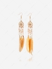Crystal Feather Dreamcatcher Drop Earrings