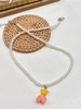 Cute Bear Pendant Chain and Faux Pearl Spliced Necklace