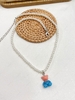 Cute Bear Pendant Chain and Faux Pearl Spliced Necklace
