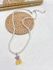 Cute Bear Pendant Chain and Faux Pearl Spliced Necklace