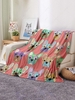 Cute Cartoon Dog Pattern Flannel Blanket