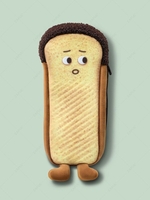 Cute Cartoon Toast Shape Student Pencil Bag