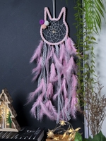 Cute Cat Shape Feather Fringe Dreamcatcher