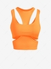Cutout Layered Racer Crop Top S Orange