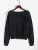 Cutout Ripped Sweater Black