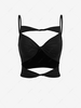Cutout Twist Cami Top M Black