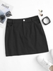 Cutout Zip Fly Short Skirt Xl Black