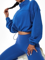 Cycling Running Training Sports Zip Up Jacket M Blue