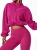 Cycling Running Training Sports Zip Up Jacket S Light pink