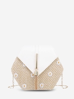 Daisy Pattern Tassel Design Chain Shoulder Bag