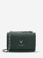 Deer and Chain Detail Letter Print Shoulder Bag