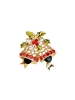 Delicate Christmas Bells Brooch With Rhinestone