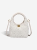 Denim Rhombus Frayed Crossbody Bag